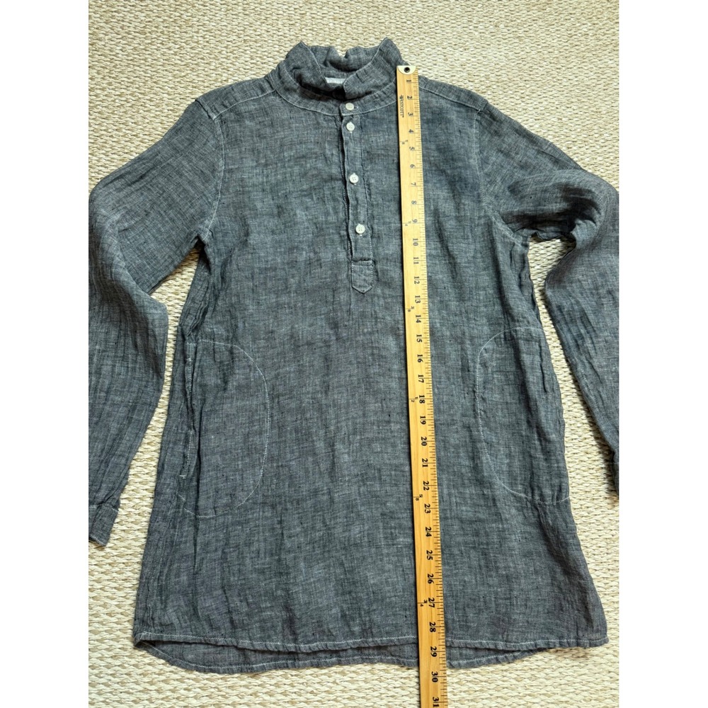 CP Shades 100% Linen Tunic Top Long Sleeve Lagenlook euro summer coastal XS - Picture 4 of 7